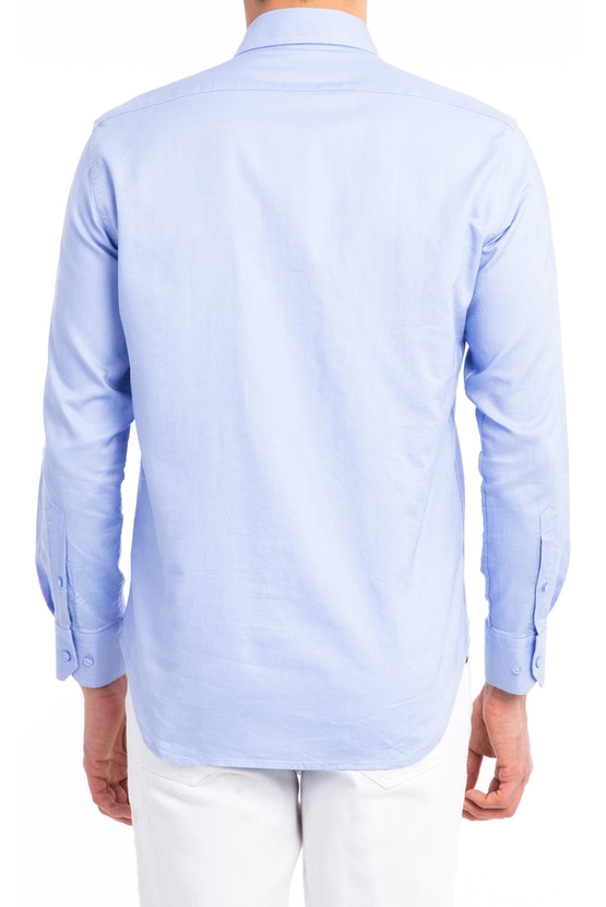 Erkek Giyim - Uzun Kol Slim Fit Oxford Gömlek