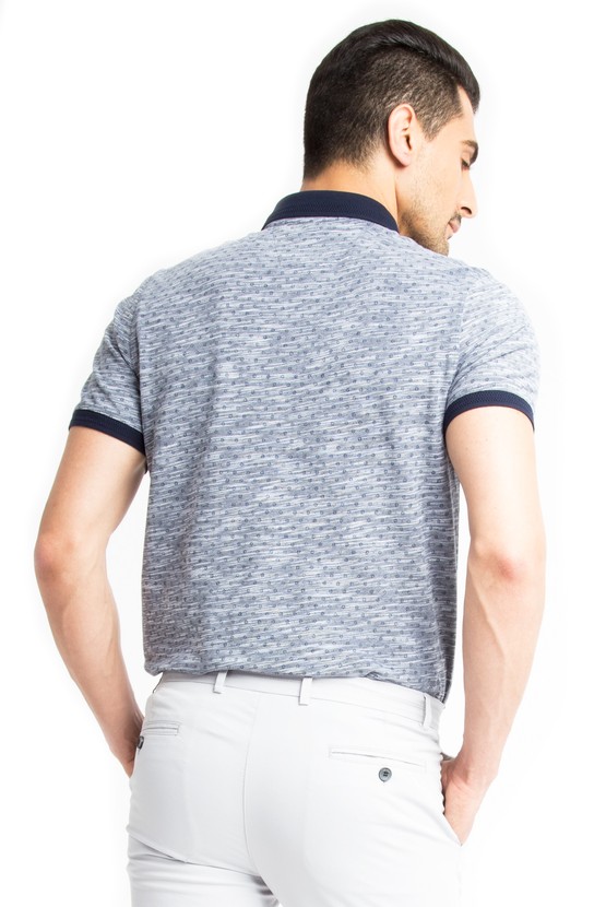Erkek Giyim - Regular Fit Desenli Polo Yaka Tişört