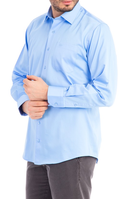 Erkek Giyim - Uzun Kol Saten Gömlek