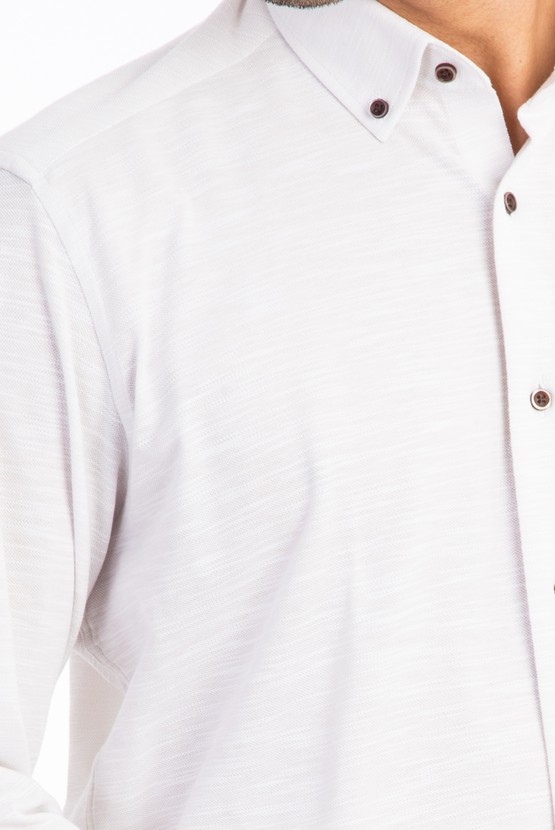Erkek Giyim - Uzun Kol Örme Gömlek