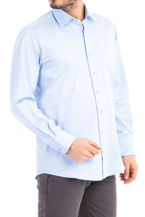 Erkek Giyim - Uzun Kol Saten Gömlek