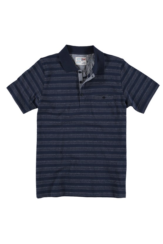 Erkek Giyim - Polo Yaka Çizgili Tişört