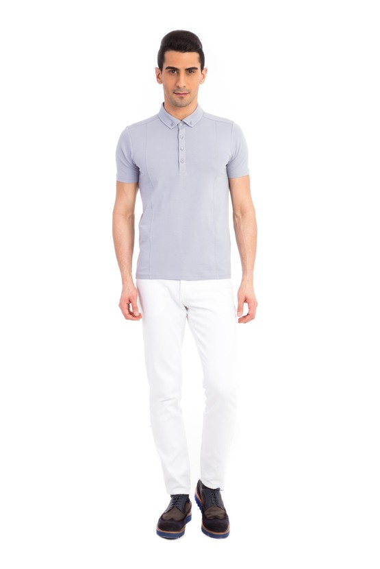 Erkek Giyim - Polo Yaka Süprem Slim Fit Tişört