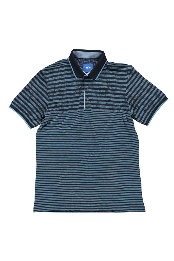 Erkek Giyim - Polo Yaka Çizgili Tişört