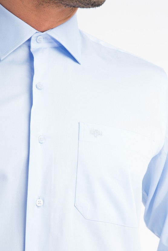 Erkek Giyim - Uzun Kol Klasik Saten Gömlek