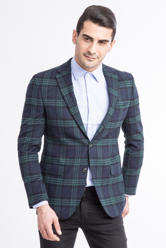 Erkek Giyim - Ekose Klasik Ceket