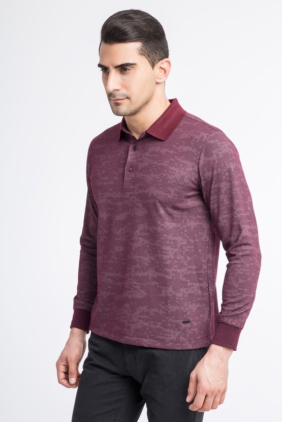 Erkek Giyim - Polo Yaka Regular Fit Sweatshirt