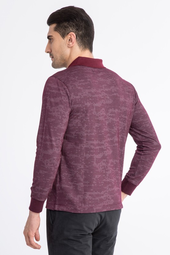Erkek Giyim - Polo Yaka Regular Fit Sweatshirt