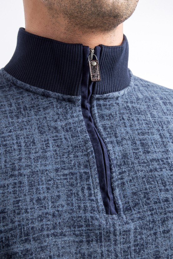 Erkek Giyim - Bato Yaka Regular Fit Sweatshirt