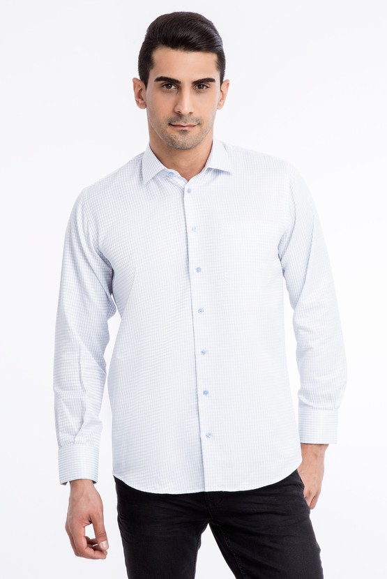 Erkek Giyim - Uzun Kol Regular Fit Kareli Gömlek