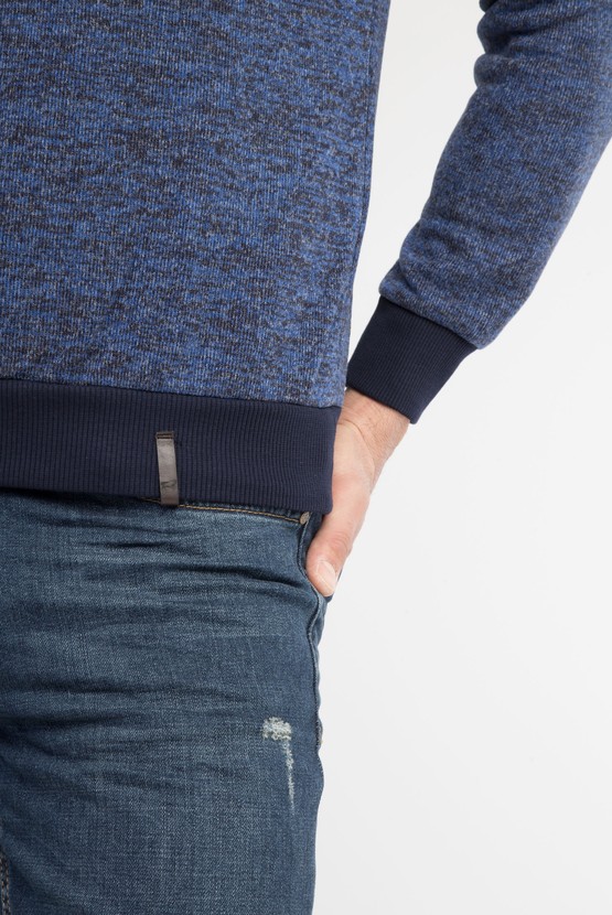 Erkek Giyim - Bato Yaka Regular Fit Sweatshirt