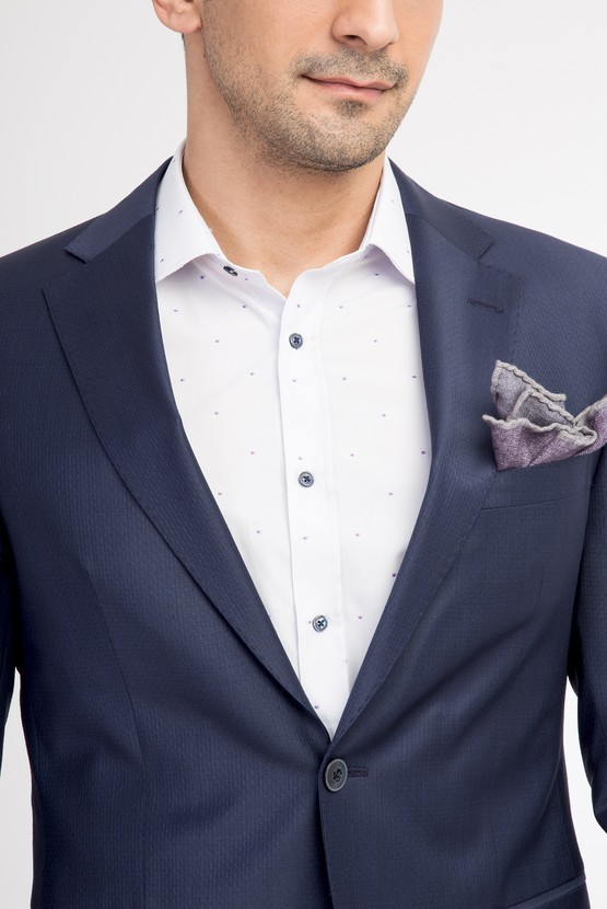 Erkek Giyim - Desenli Klasik Takım Elbise