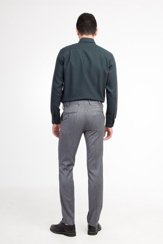 Erkek Giyim - Slim Fit Kuşgözü Pantolon