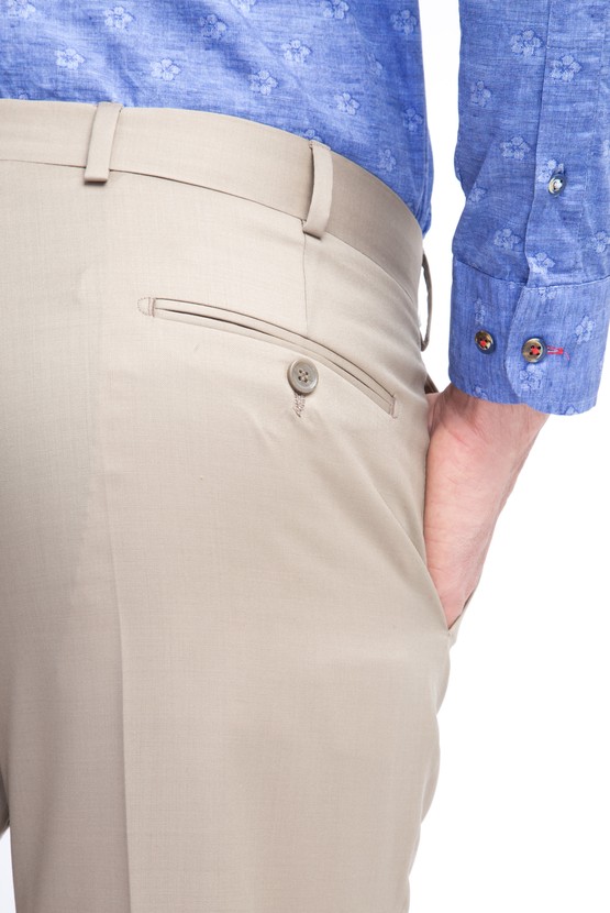 Erkek Giyim - Yünlü Klasik Kumaş Pantolon