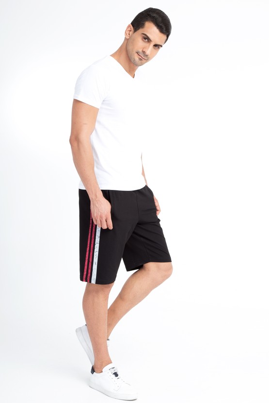 Erkek Giyim - Spor Baskılı Sweat Şort