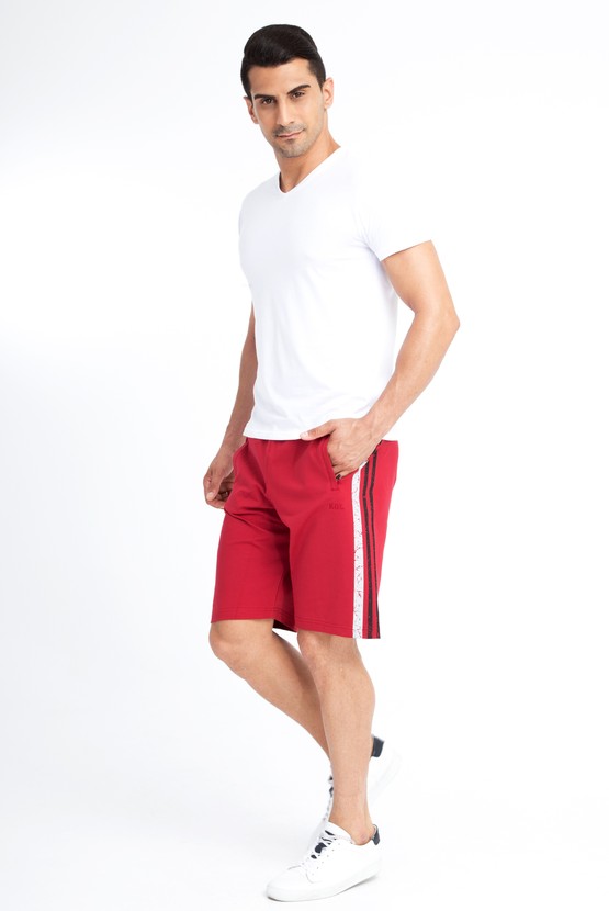 Erkek Giyim - Spor Baskılı Sweat Şort