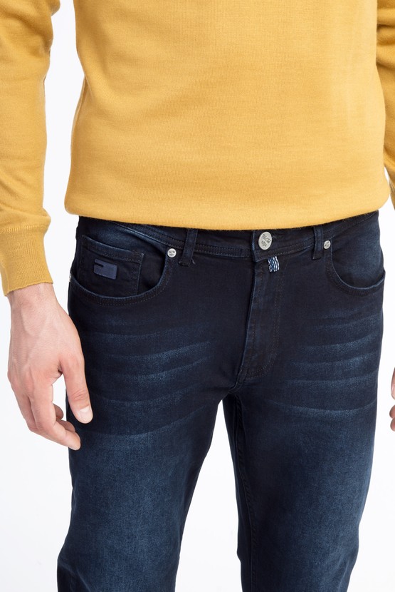 Erkek Giyim - Slim Fit Denim Pantolon
