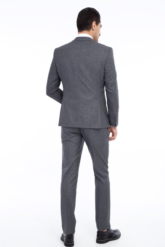 Erkek Giyim - Yelekli Slim Fit Takım Elbise