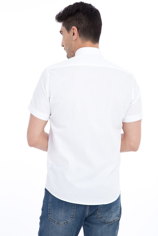 Erkek Giyim - Kısa Kol Slim Fit Gömlek