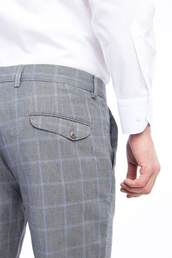 Erkek Giyim - Spor Kareli Pantolon