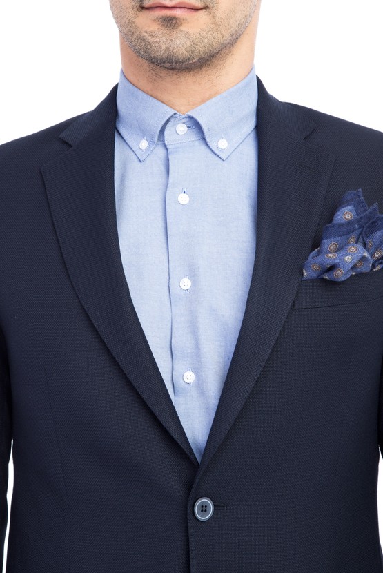 Erkek Giyim - Klasik Yünlü Blazer Ceket