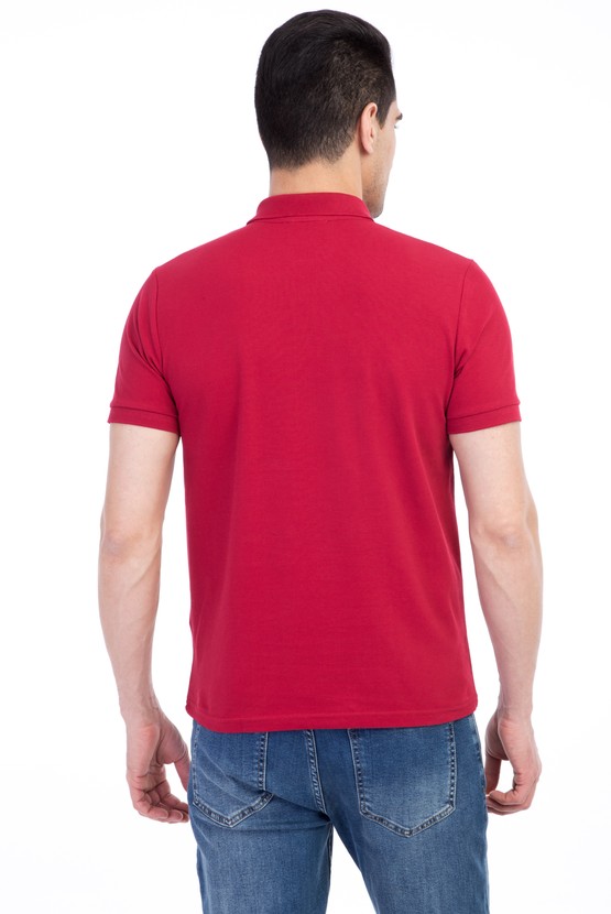 Erkek Giyim - Regular Fit Nakışlı Polo Yaka Tişört
