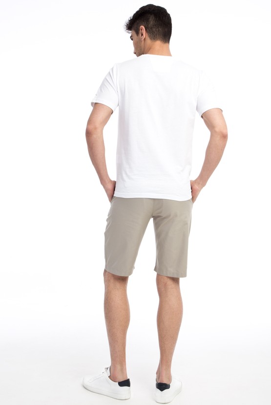Erkek Giyim - Slim Fit Spor Bermuda Şort