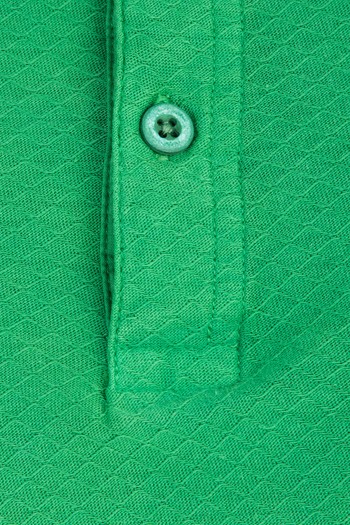 Polo Yaka Desenli Pamuk Tişört