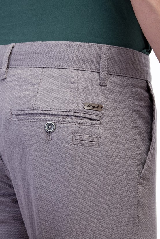Erkek Giyim - Slim Fit Desenli Spor Pantolon