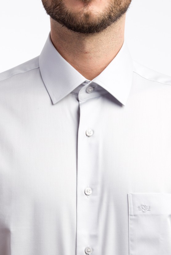 Erkek Giyim - Uzun Kol Non Iron Saten Klasik Gömlek