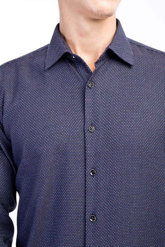 Erkek Giyim - Uzun Kol Desenli Oduncu Gömlek