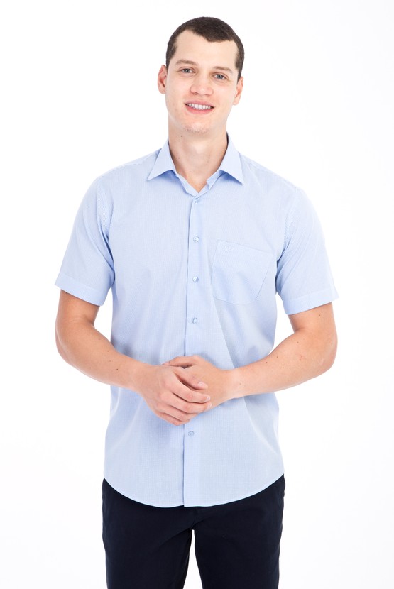 Erkek Giyim - Kısa Kol Regular Fit Kareli Gömlek