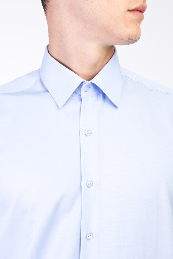 Erkek Giyim - Uzun Kol Regular Fit Saten Gömlek