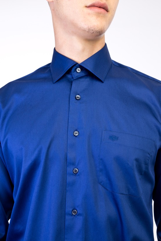 Erkek Giyim - Uzun Kol Saten Klasik Gömlek