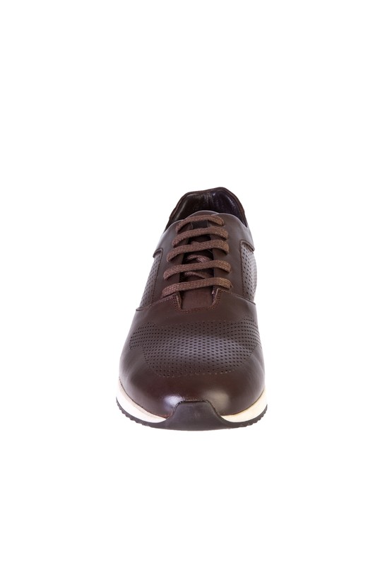Erkek Giyim - Spor Bağcıklı Deri Ayakkabı