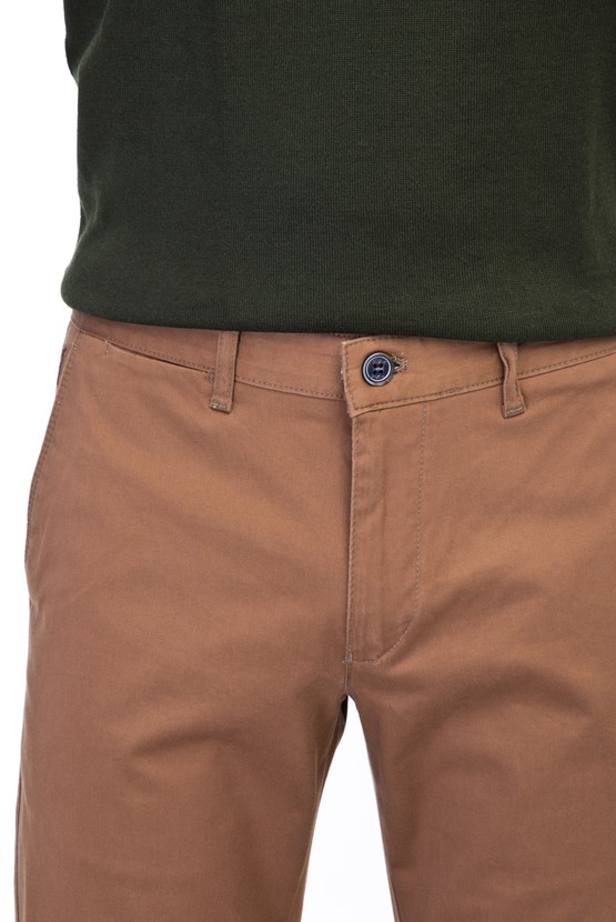 Erkek Giyim - Slim Fit Spor Saten Pantolon