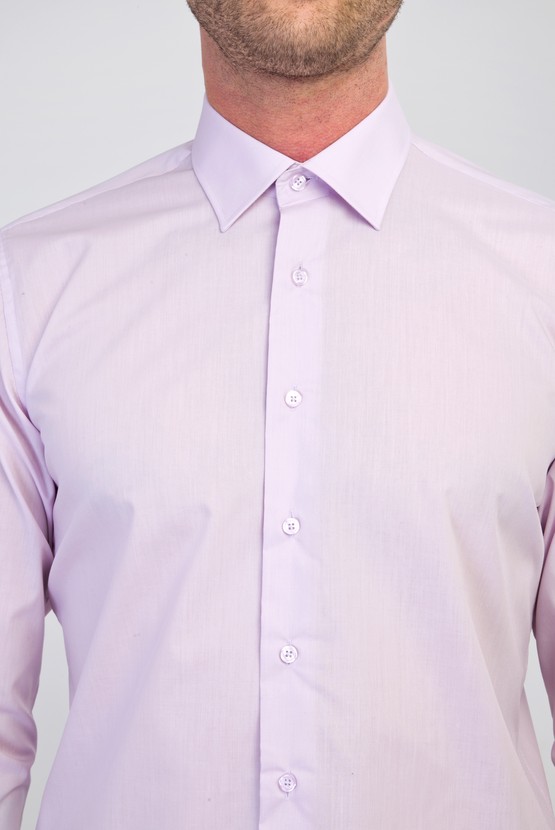 Erkek Giyim - Uzun Kol Slim Fit Spor Gömlek