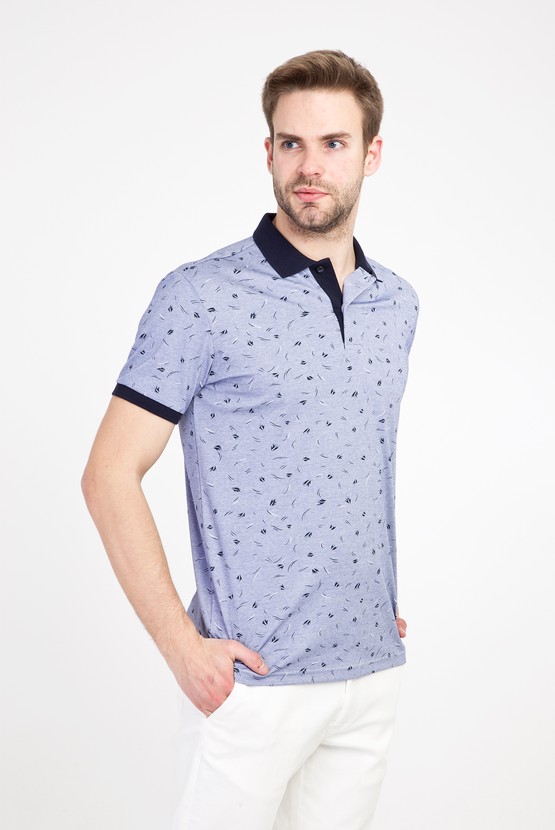 Erkek Giyim - Polo Yaka Regular Fit Merserize Tişört
