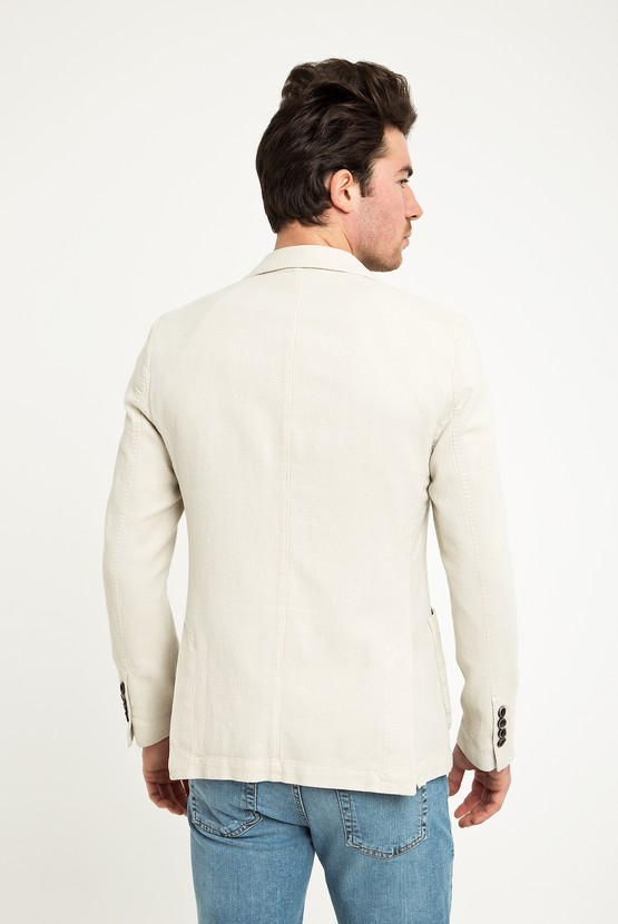Erkek Giyim - Desenli Spor Yıkamalı Ceket
