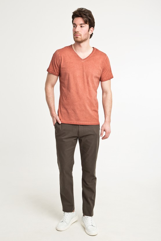 Erkek Giyim - Likralı Kanvas / Chino Pantolon