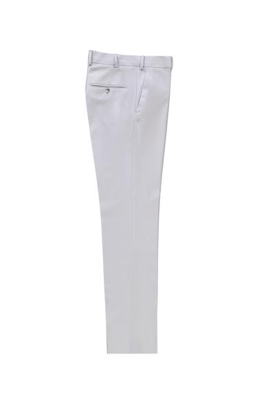 Erkek Giyim - AÇIK GRİ 52 Beden Slim Fit Yünlü Klasik Pantolon