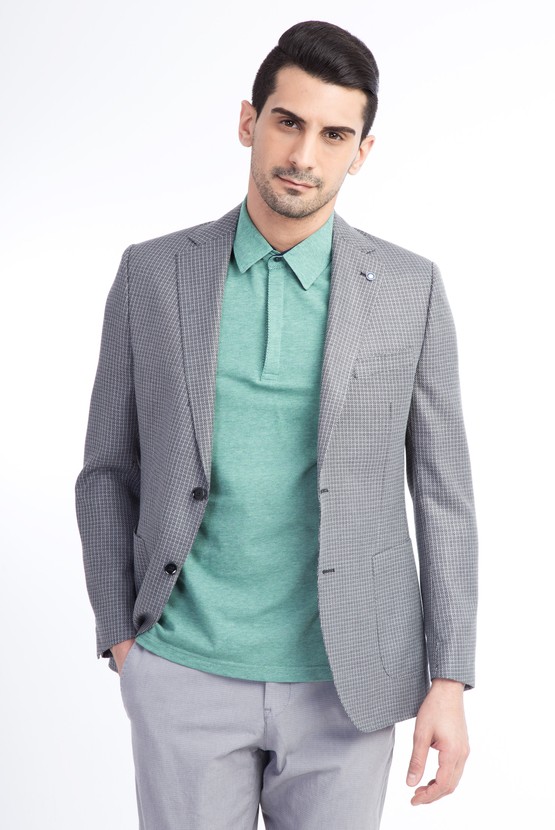 Erkek Giyim - Desenli Klasik Ceket