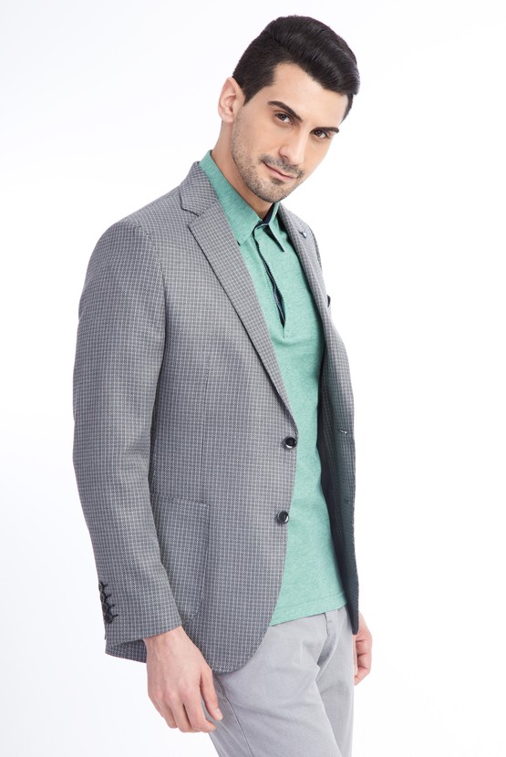 Erkek Giyim - Desenli Klasik Ceket