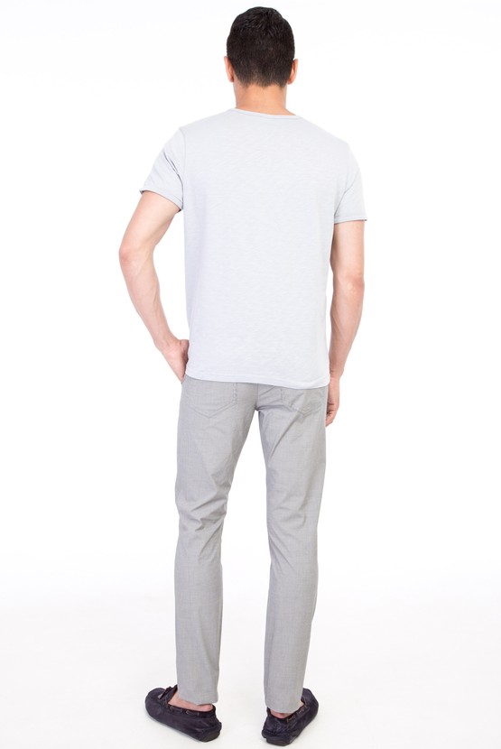 Erkek Giyim - Slim Fit Spor Desenli Pantolon