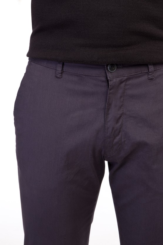 Erkek Giyim - Slim Fit Saten Spor Pantolon