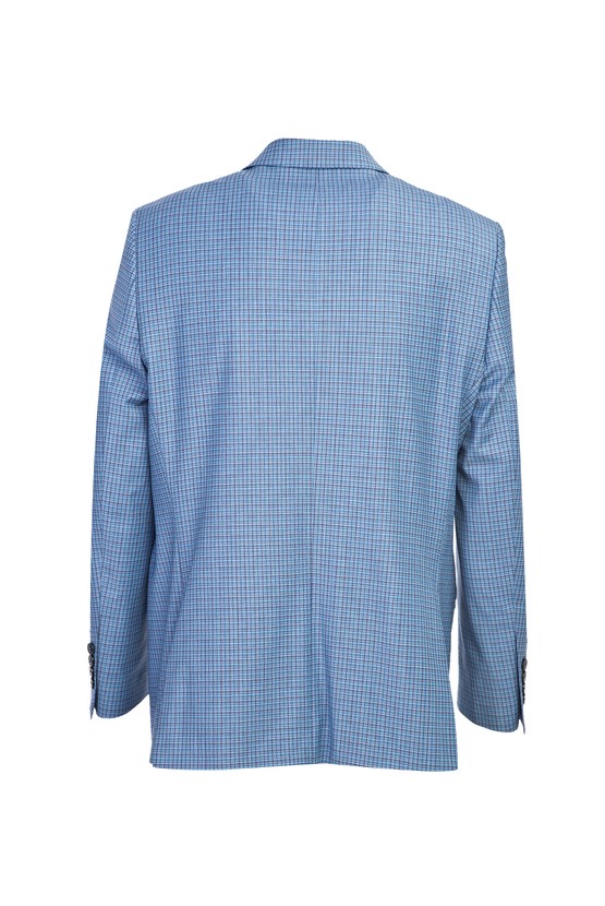 Erkek Giyim - Relax Fit Yünlü Kareli Takım Elbise