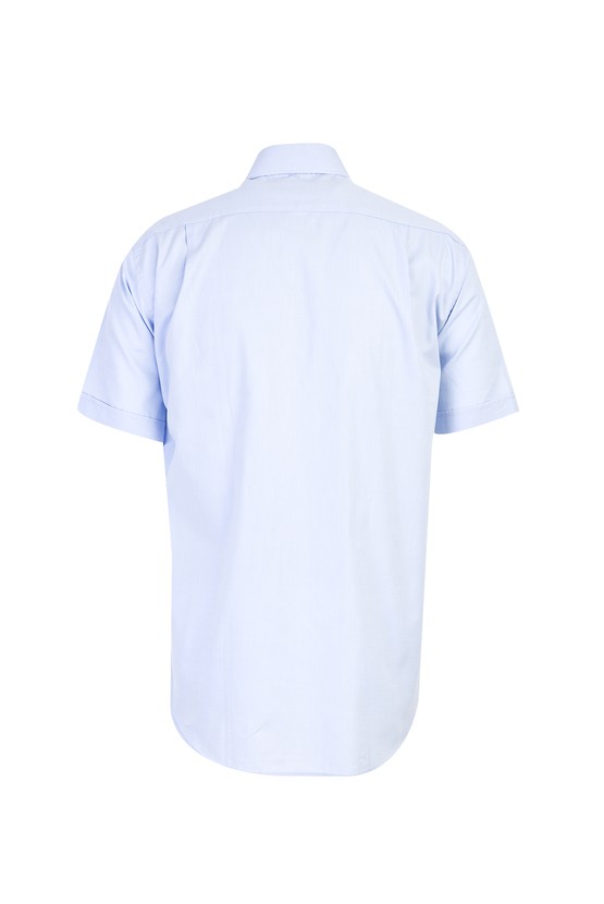 Erkek Giyim - Kısa Kol Regular Fit Oxford Pamuk Gömlek