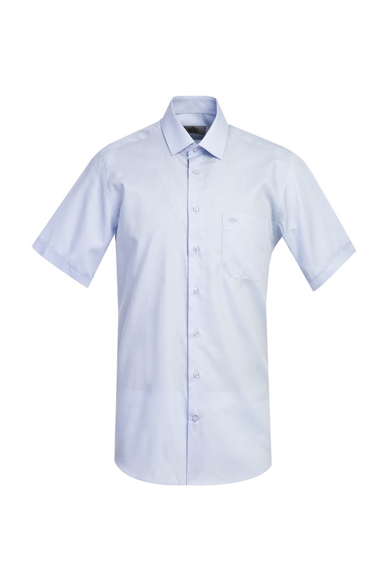 Erkek Giyim - Kısa Kol Regular Fit Oxford Gömlek