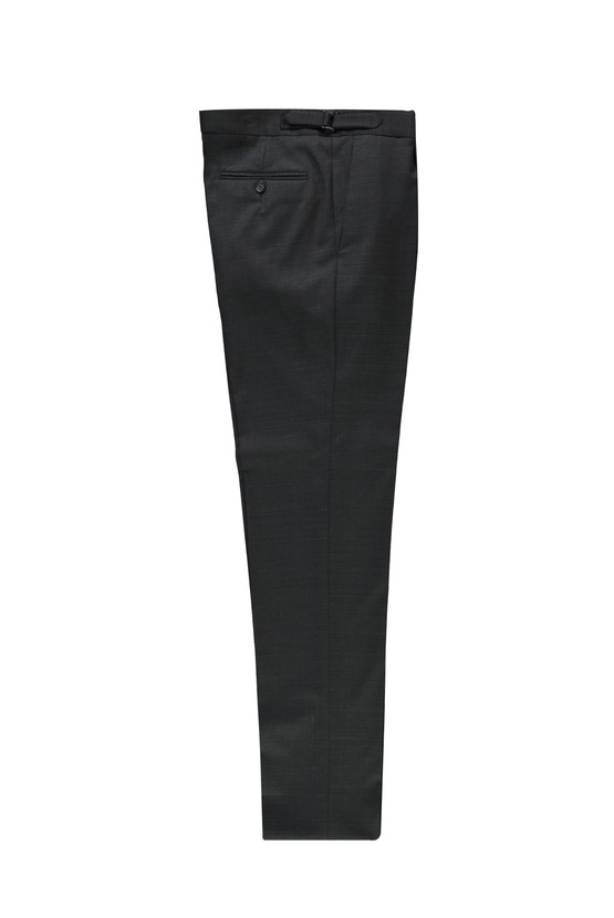 Erkek Giyim - Yünlü Tokalı Pileli Klasik Kumaş Pantolon