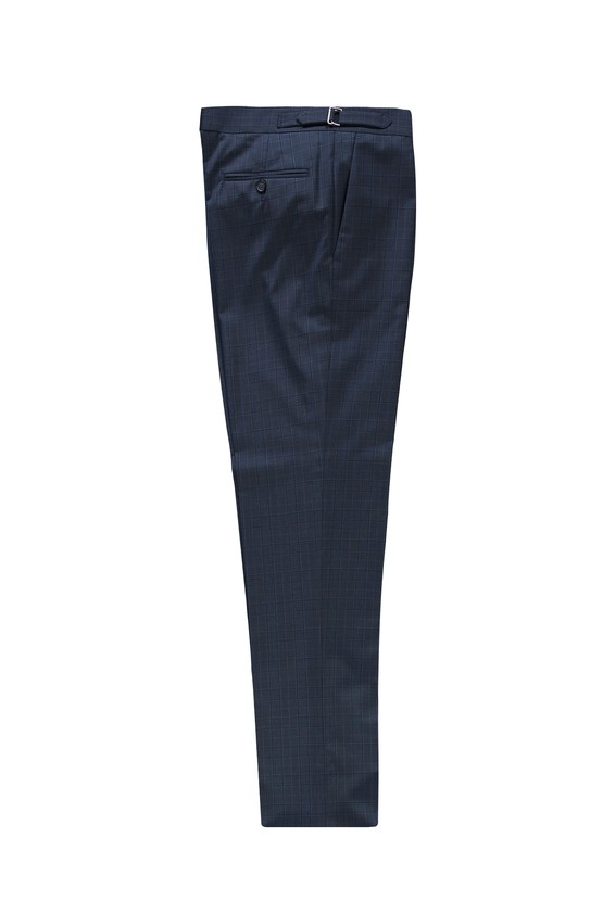 Erkek Giyim - Yünlü Tokalı Pileli Klasik Kumaş Pantolon